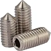 3/5pcs M8x8mm~30mm SUS316 Stainless Steel Hexagon Socket Set Screws with Cone Point Headless Screws Grub Screw(5Pcs M8x8)
