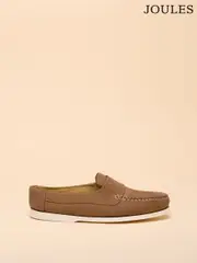 Joules Joules X Chatham Taupe Brown Buoy Nubuck Leather Deck Shoes (AY9650) | $219