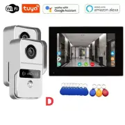 Wireless WIFi Intercom Video Surveillance Visual Doorbell ID Card Unlock W/ PIR
