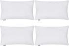 4-Pack 100% Cotton Lumbar Comfortable Solid Decorative Throw Pillow Case Rectang