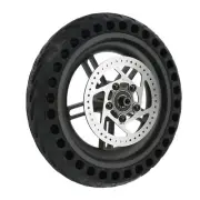Scooter Rear Wheel Assembly 8.5in Solid Tire Wheel Hub 110mm Brake Disk EC