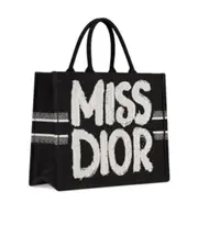 Large Dior Book Tote One size black