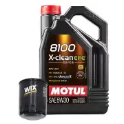 5L Motul 8100 X-CLEAN EFE 5W30 Wix Filter Motor Oil Change Kit For Subaru API SN (for: Subaru)