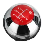 5 Speed Gear Shift Knob Shift Transmission Lever Knob Manual For Fiat 500 2012-2018 Chrome+Red 55344048 red bright silver
