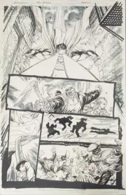 Tyler Kirkham Original Art - Published Splash Page SUPERMAN (Pg. 18) 11x17