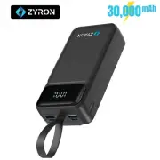 ZYRON 30000mAh Power Bank USB-C Fast Charging Portable Charger