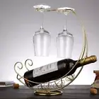 European Style Wine Glass Holder Iron Wine Bottle Rack Metal Wine Rack Bar