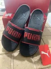 PUMA Men's Viz-Cat Slide Sandal Slipper Size 12 2023Design Black Red New In Box