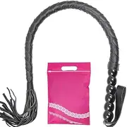 Faux Leather Whip Paddle Horse Long Riding Equestrian Whip Cosplay Soft Tail Flogger Horse Training Whip Crop For Adults Play Set