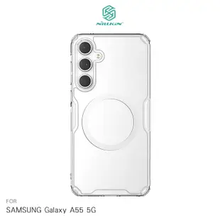 NILLKIN SAMSUNG 三星 Galaxy A55 5G 本色 Pro 磁吸保護套 保護套 保護殼 磁吸殼 手機套 透明套 四角氣囊 防摔保護 支援 MagSafe (無磁吸充電)