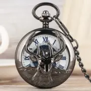 Antique Classic Mouse/Goat Skeleton Hand Wind Mechanical Pocket Watch Pendant