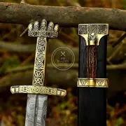 Viking Sword Hand Forged Damascus Steel Knights Templar Medieval Sword Replica