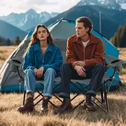 CostwayDouble Camping Chair 2-Person Outdoor Folding Love seat with Cup Holders-Grey
