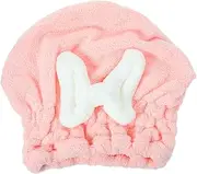 minkissy Dry Hair Cap for Women Super Absorbent Bow Knot Hair Wrap Towel Fast Drying Bath Cap Comfortable Head Towel for Home Hotel and Travel Use