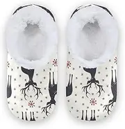 [Caihoyu] House Slippers for Kids Girls Boys Coral Fleece Non-Slip Lightweight House Shoes Hotel Travel Bedroom Airplane Party