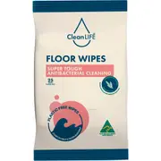 CleanLIFE Floor Plastic Free Wipes Antibacterial Cleaning 25 Pack