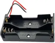 CABLEPELADO Flat Battery Holder, AA Battery Holder, Includes 200mm Cable, Total Voltage: 3V (1.5V Per Battery), Suitable for 2 Batteries