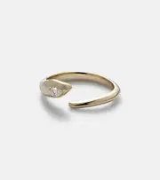 [Stone and Strand] Stone and Strand Diana 14kt gold ring with diamond P gold
