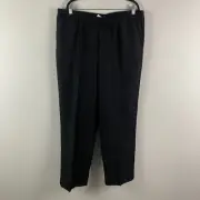 Alfred Dunner Classics Pant Size 18W Black Pull On Straight Leg