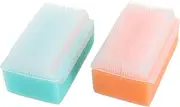 TOBBOMEY 2pcs Shampoo Brush Scrub Brush Bath Brush for Newborns Newborn Sponge for Bathing Sponge Brush Brush and Sponge Brush Shampoo Bath Sponge