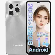 DOOGEE N55PLUS Unlocked Android Phone, 20GB RAM+128GB ROM/1TB Cell Phone, 90Hz 6.56" HD+ Android 14 Phone, 5150mAh, Dual SIM 4G/Octa-Core/Widevine L1/ Face Unlock/OTG/ATT/Verizon/T-Mobile, Sliver