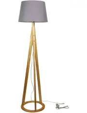 [Oriel Lighting] Stabb Complete Base & Shade Floor Lamp in Grey