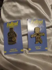 Fallout Nuked Adamantium Skeleton Perk Pin - Loot Crate Exclusive Set Of 2 6&7