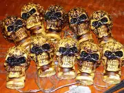 2 Sets Halloween Zombie Skull String Lights With Yard Stakes Indoor/Outdoor 10