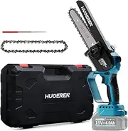 Cordless Mini Chainsaw Compatible With Makita 18v Battery,Huoeren Brushless Handheld 6 Inch Small Chain Saw With Oiler, 2 Chains And Chain File For Wood Tree Branch Cutting(Battery Not Included)