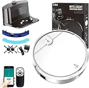 Smart Dual-Mode Robot Vacuum, Robot Vacuum and Mop Combo for Pet Hair, Tangle-Free Tech, Auto Recharge, Ultra-Slim Quiet for Hard Floor, Carpet (White)