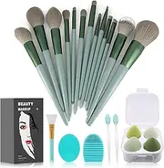 Koccido Makeup Brushes 22 Pcs Makeup Kit,Foundation Brush Eyeshadow Brush Make up Brushes Set (Green, 22 Piece Set)