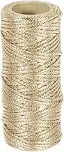 uxcell 1.5mm Metallic String, 16 Ply Decorative Metallic Bakers Twine Thread Cord Rope for Gift Wrapping DIY Crafts Making Ornament Decor, Rose Gold, 55Yards