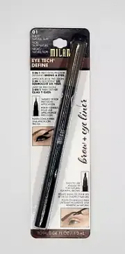 Milani Eye Tech Define 2-In-1 Precision Pen Brows & Eyes 01 Black/Natural Taupe