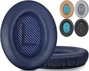 JALPolat® Replacement Earpads Cushions for Bose QuietComfort 35 (QC35) & Quiet Comfort 35 II (QC35 ii) / QC25 / QC45 Headphones, Ear Pads with Softer Leather, Noise Isolation Foam (Midnight Blue/Navy)