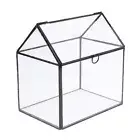 House Shape Clear Glass Geometric Terrarium Box Tabletop Succulent Plant Planter