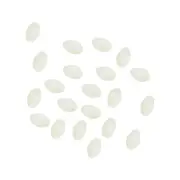 200Pcs 5x3.4mm Oval Plastic Glow Fishing Beads Tackle Tool, White