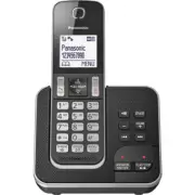 PANASONIC KXTGD320ALB Digital Cordless Phone With Answering Machine Power Back