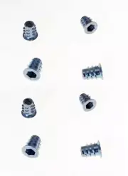 8 Pack 1/4-20 Wood Insert Nuts W/Flange - Hex Drive - 19/64" Hole I-NUT250F