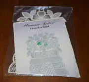 Plauener Spitze Window Lace Embroidered Made in Germany Flowers & Bees