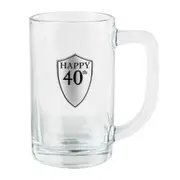 Birthday 40th Celebration Beer Stein/Glass 500ml Drinking Cup Glassware w/Handle