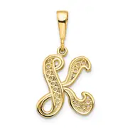 10k Yellow Gold Initial K Pendant