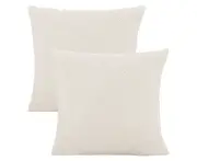 2Pcs 45 x 45cm Cushion Covers Decorative Pillow Cases - White