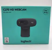 Logitech C270 HD Webcam Live Streaming USB Camera 720p 30fps With Microphone