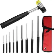 [SUVBGVCFDK] Roll Pin Punch Set With Storage Pouch, 10Pcs Steel Removal Tool Kit With Carrying Bag For Jewelers, Watch Repairers Work Watch repair tools