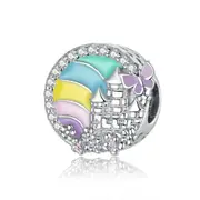 Rainbow Castle Charm Fit Bracelets & Bangle Silver plating Jewelry