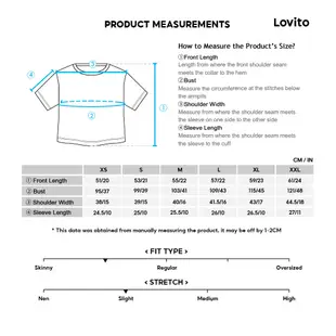 Lovito 女款可愛素色拼色羈扣 T恤 L73AD012