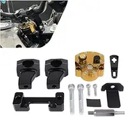 Motorcycle Steering Damper Stabilizer,Compatible with CFMOTO 450MT 450 MT CF MOTO MT450 2024 Reverse Safety Absorber Kit Handlebar Riser(Gold)