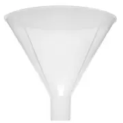 Eisco Labs Powder Funnel, 6" Diameter, Parallel Stem - Polypropylene