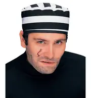 Prisoner Convict Jail Jailbird Cap Men Costume Hat