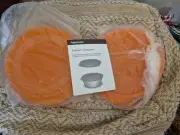 BRAND NEW Tupperware- Flat Out Collapsible Container 4-Cup Orange Set Of 3
